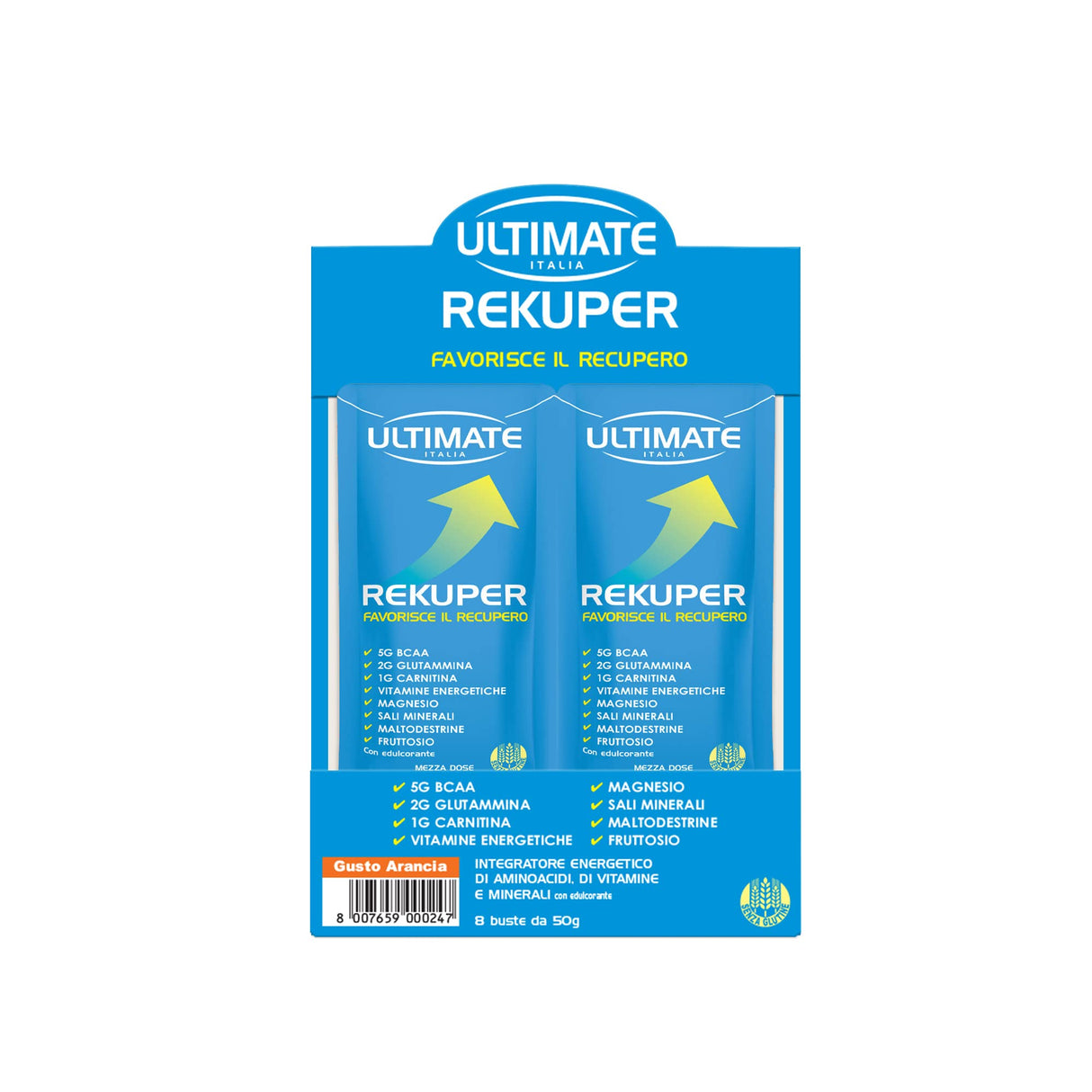 Ultimate Italia Rekuper Box 8 Buste Da 50 Grammi Gusto Arancia