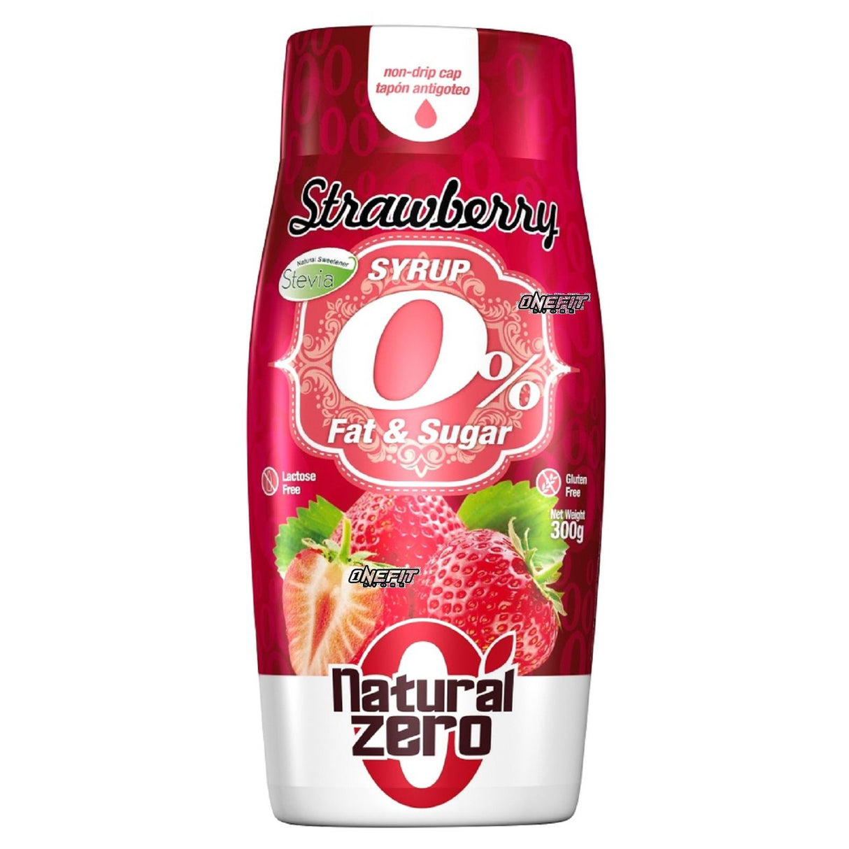 NATURAL ZERO SCIROPPO 0% 1 CONFEZIONE DA 320 GRAMMI GUSTO FRAGOLA