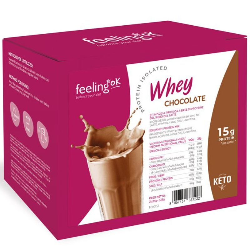 Feeling Ok Protein Isolated Whey 21 Buste Da 25 Grammi