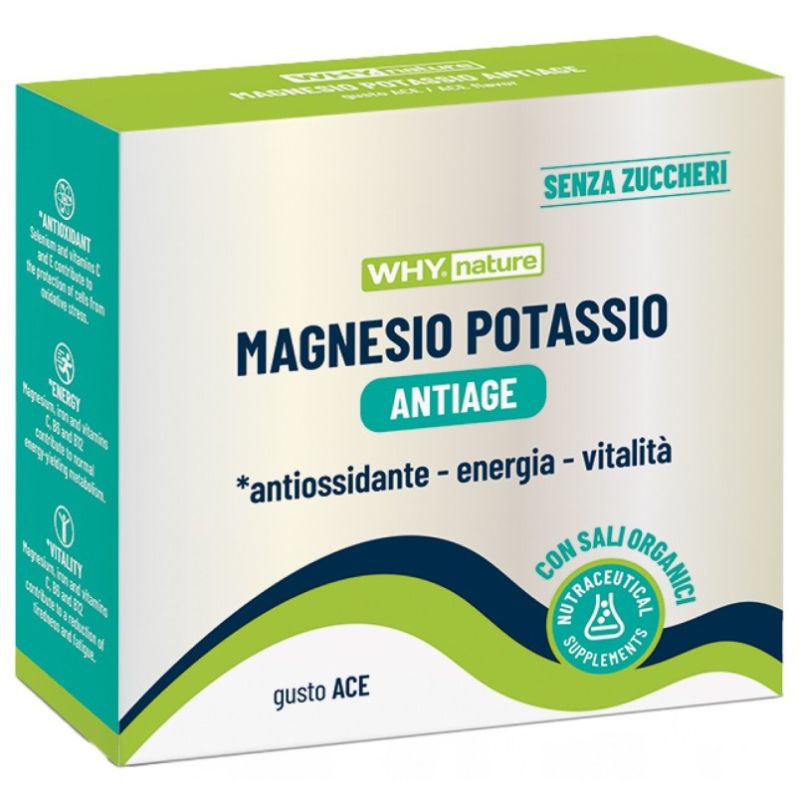 Why Nature Magnesio Potassio Antiage 10 Bustine Da 5 Grammi