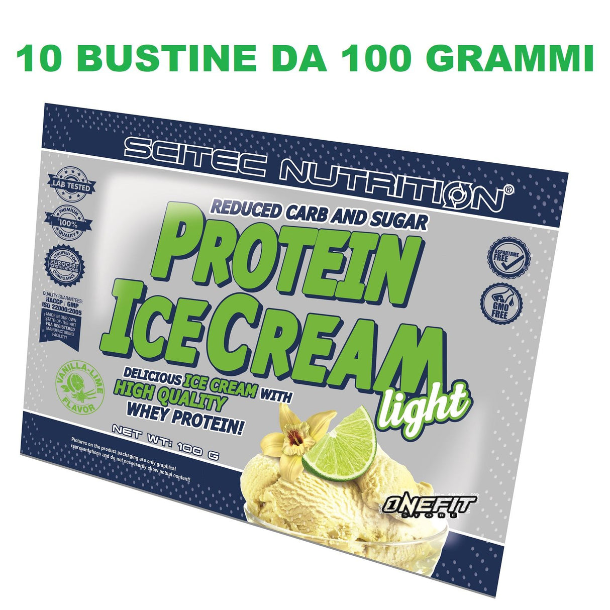 SCITEC NUTRITION 10 X Bustine Protein Ice Cream Light GELATO PROTEICO