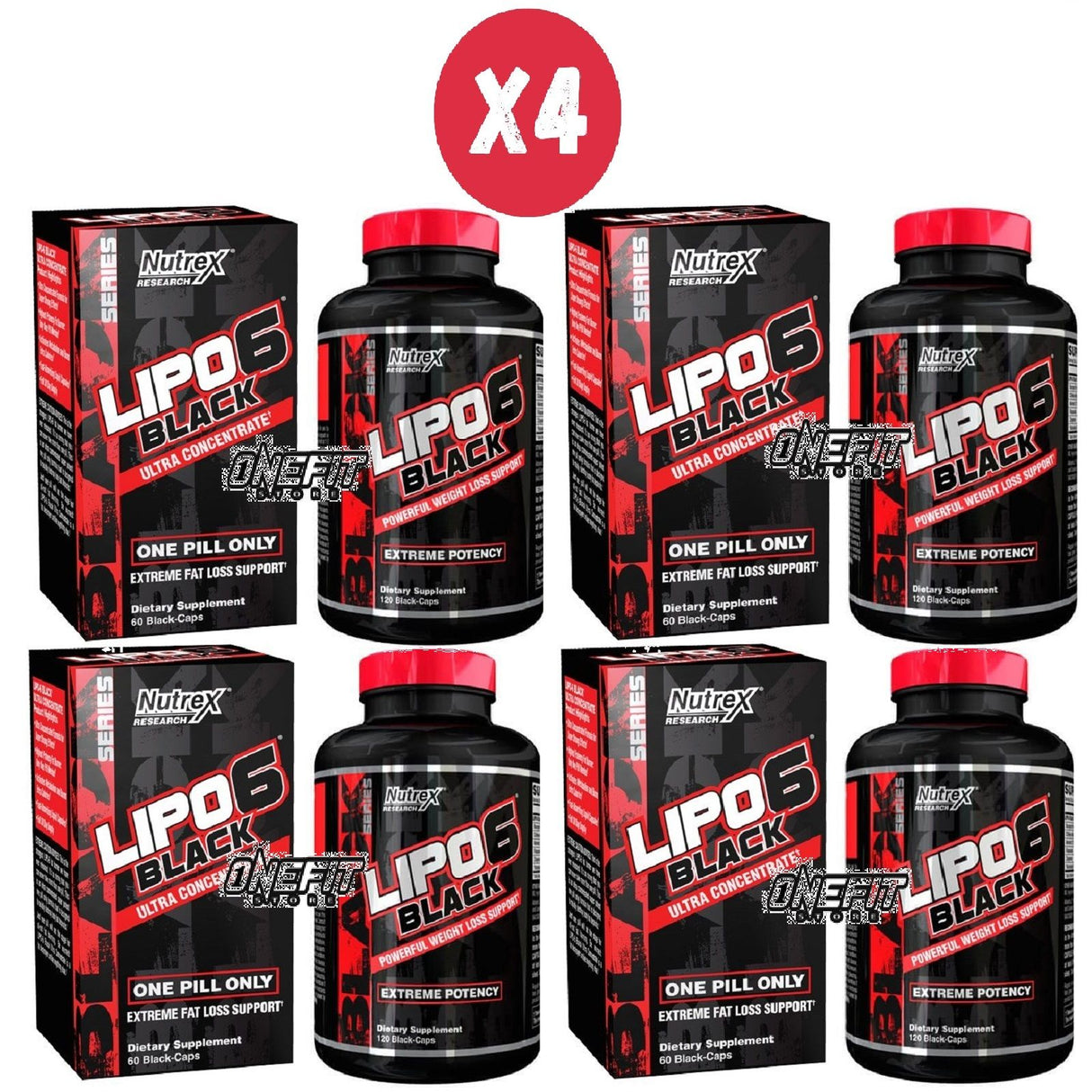 NUTREX LIPO 6 BLACK ULTRA CONCENTRATE 4 CONFEZIONI DA 60 CAPSULE