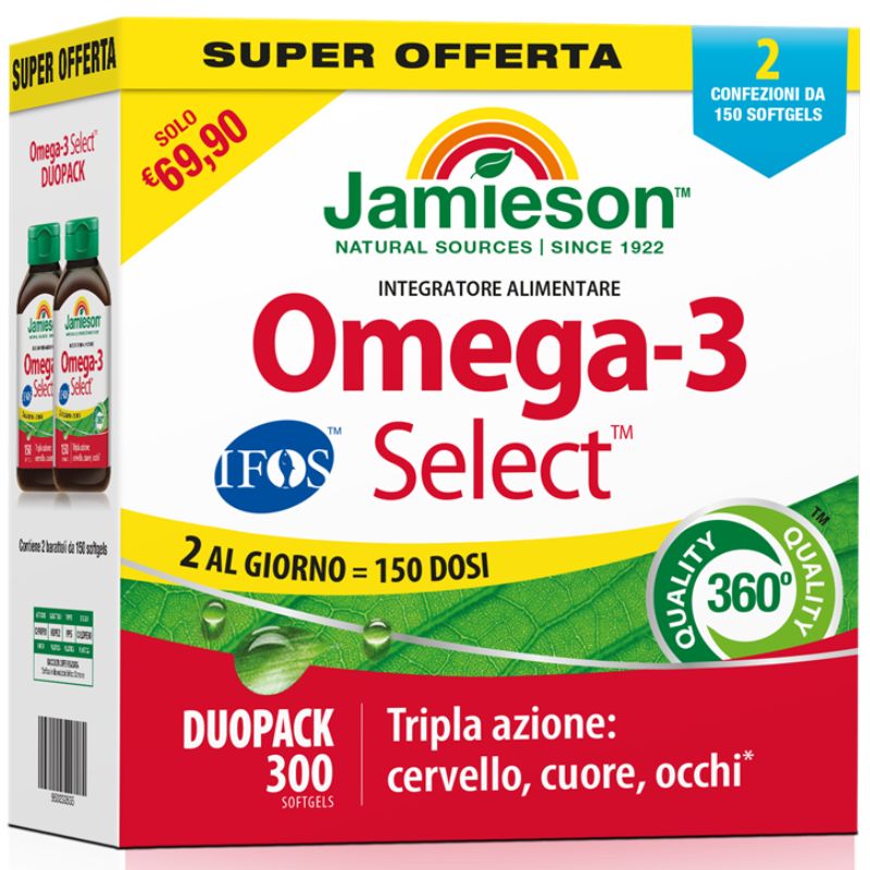 Jamieson Duo Pack Omega 3 Select Ifos 300 Softgels