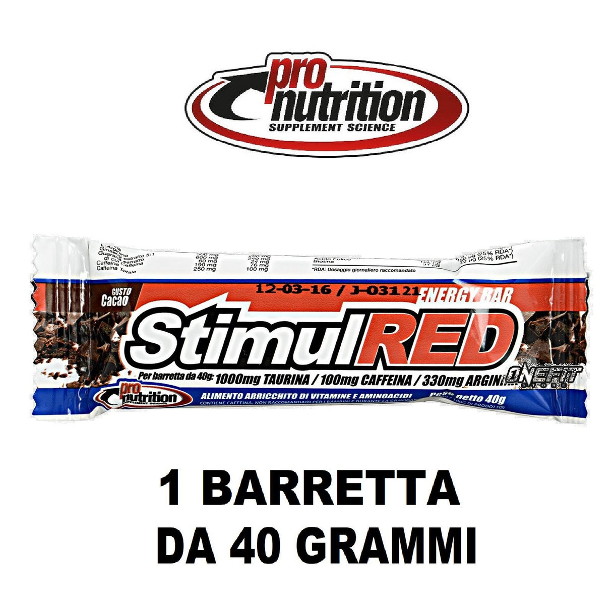 PRONUTRITION STIMUL RED 1 BARRETTA DA 40 GRAMMI