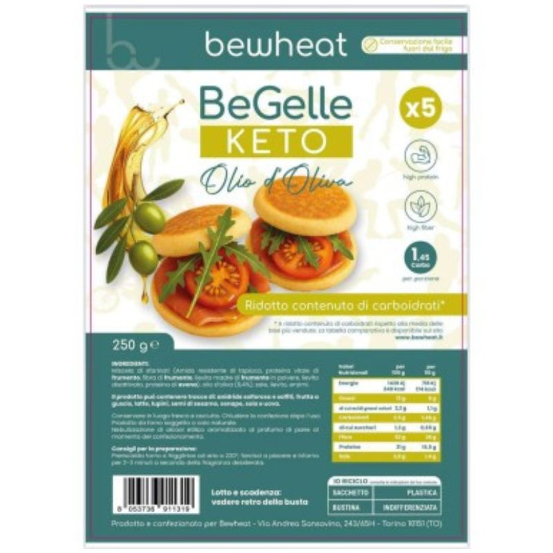 Bewheat BeGelle Keto Gusto Olio D'oliva 250 Grammi