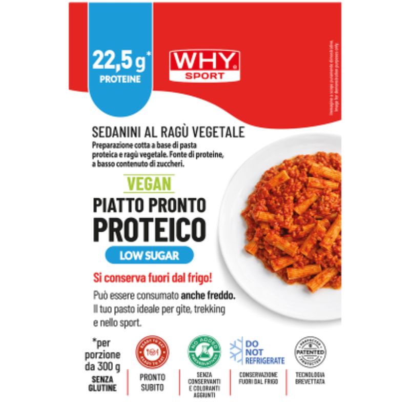 Why Sport Piatto Pronto Sedanini Al Ragú Vegetale 300 Grammi