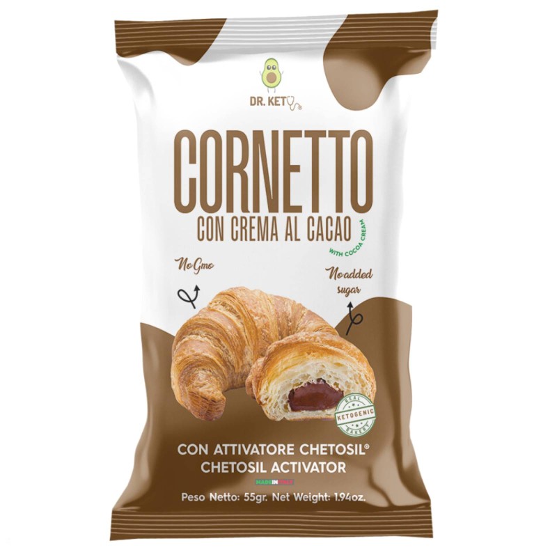 Dr.Keto Cornetto Ripieno Al Cacao 55 Grammi