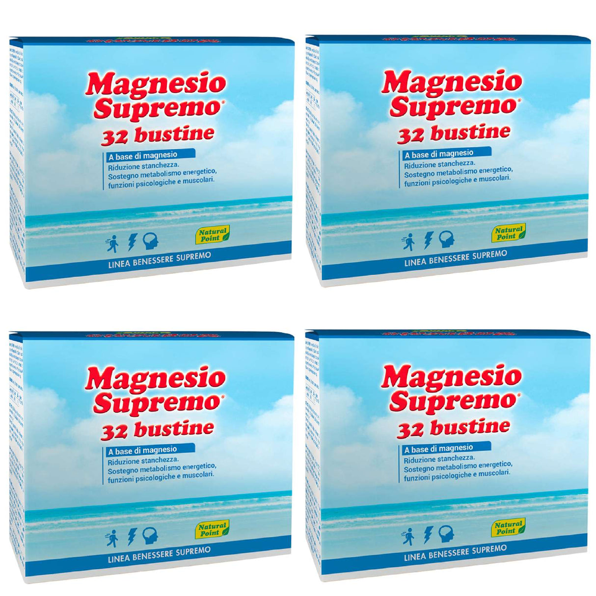 4 X NATURAL POINT MAGNESIO SUPREMO 32 BUSTINE