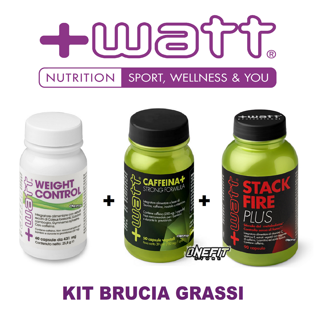 +WATT KIT CAFFEINA+ STRONG FORMULA - STACK FIRE PLUS - WEIGHT CONTROL