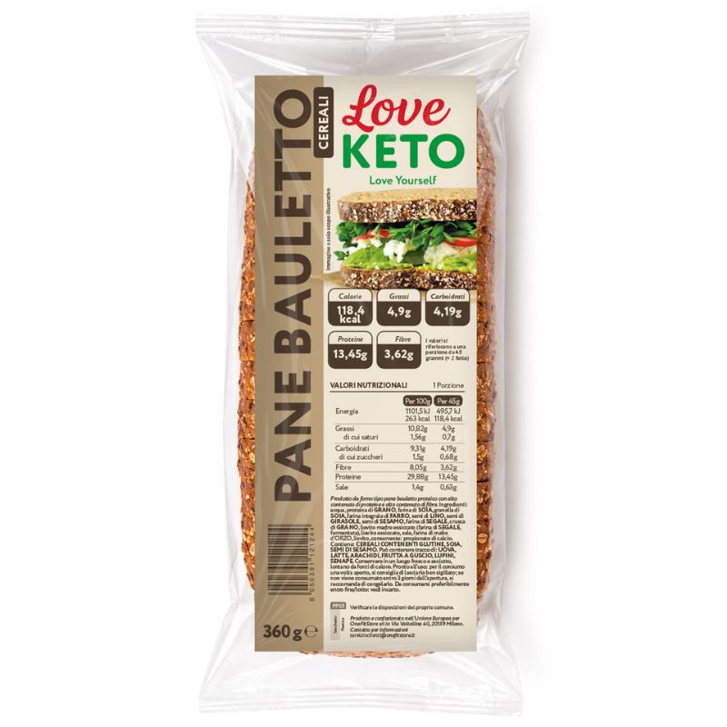 Love Keto Pane Bauletto Cereali 360 Grammi