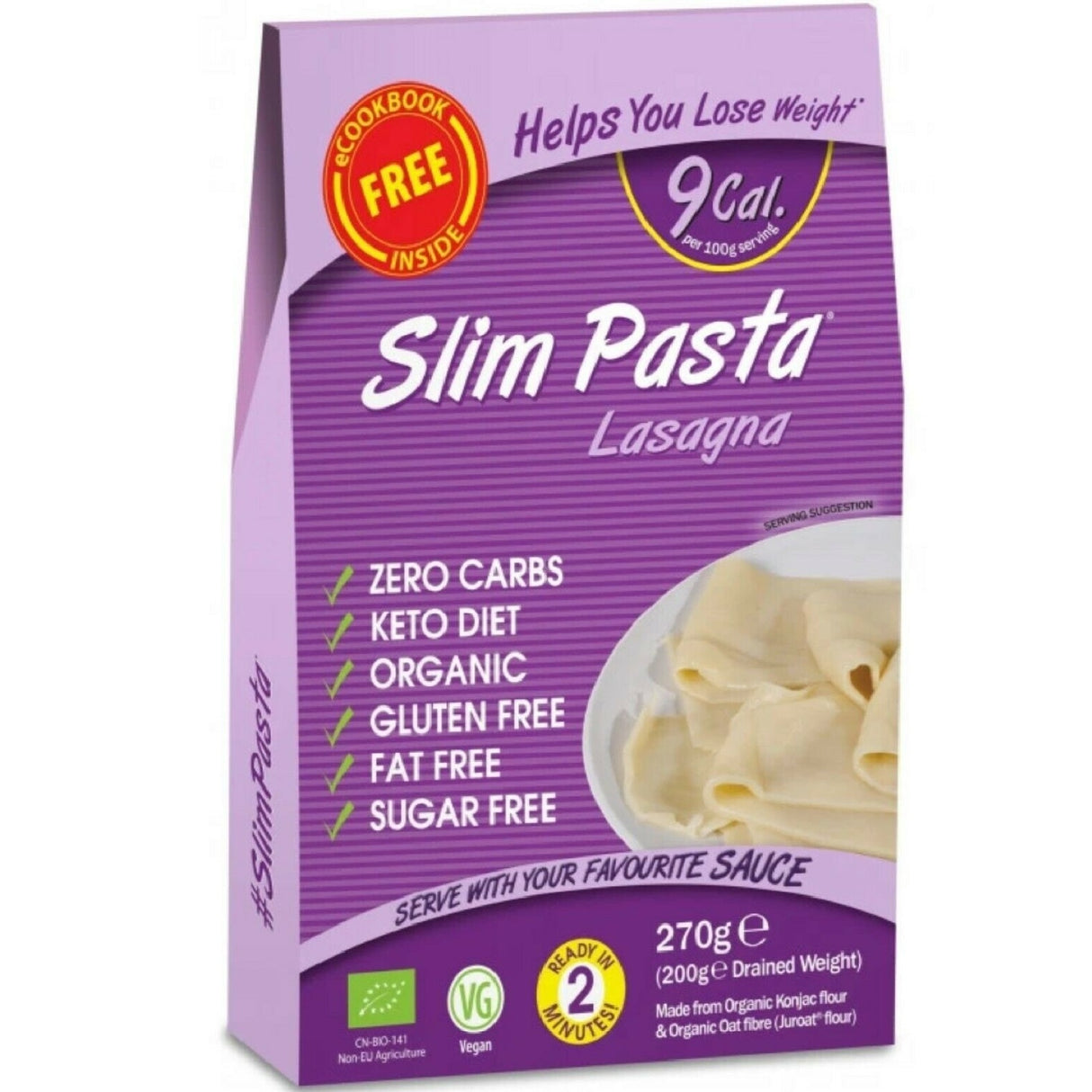 EAT WATER SLIM PASTA LASAGNE 270 GRAMMI