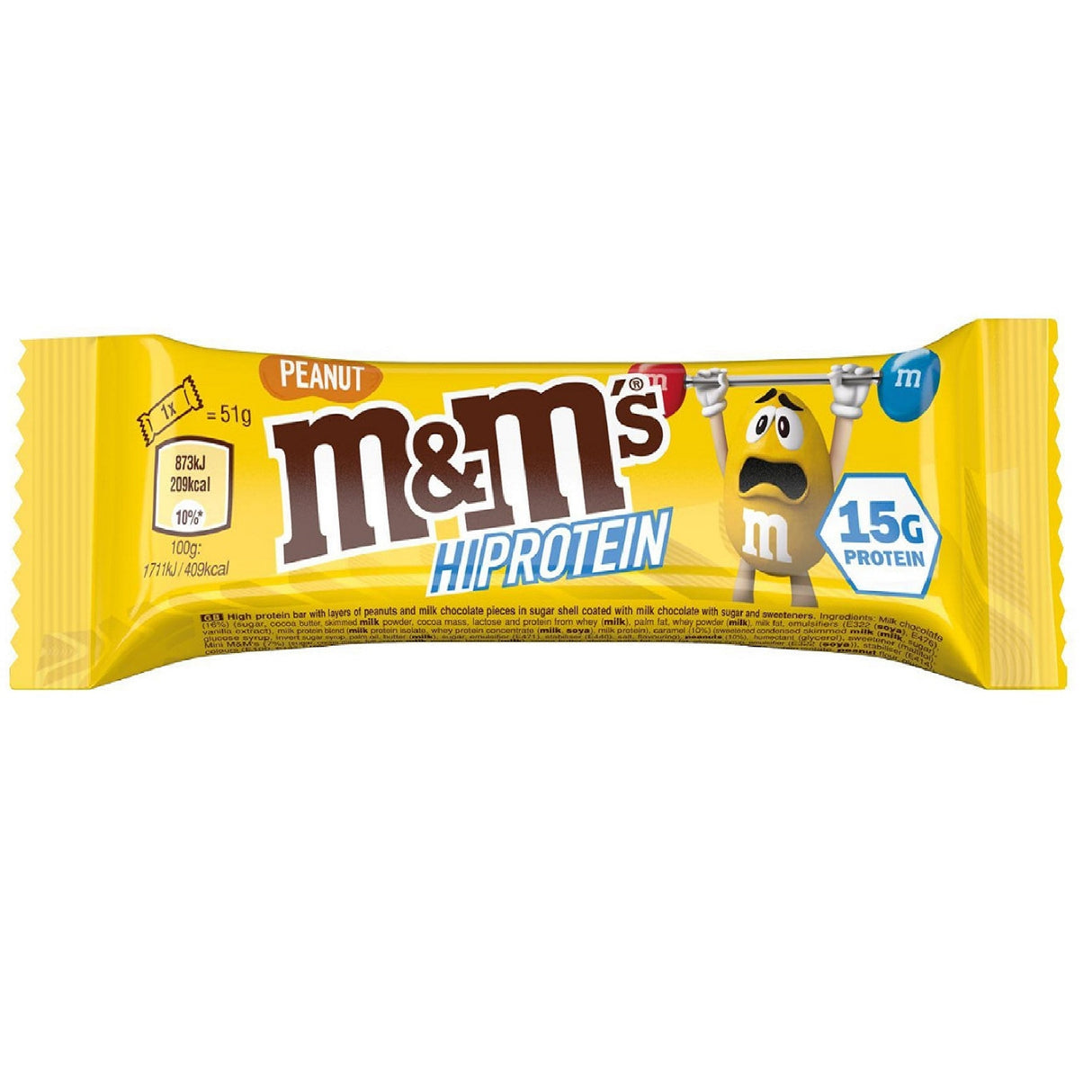 M&M HI-PROTEIN ARACHIDI 1 BARRETTA DA 51 GRAMMI