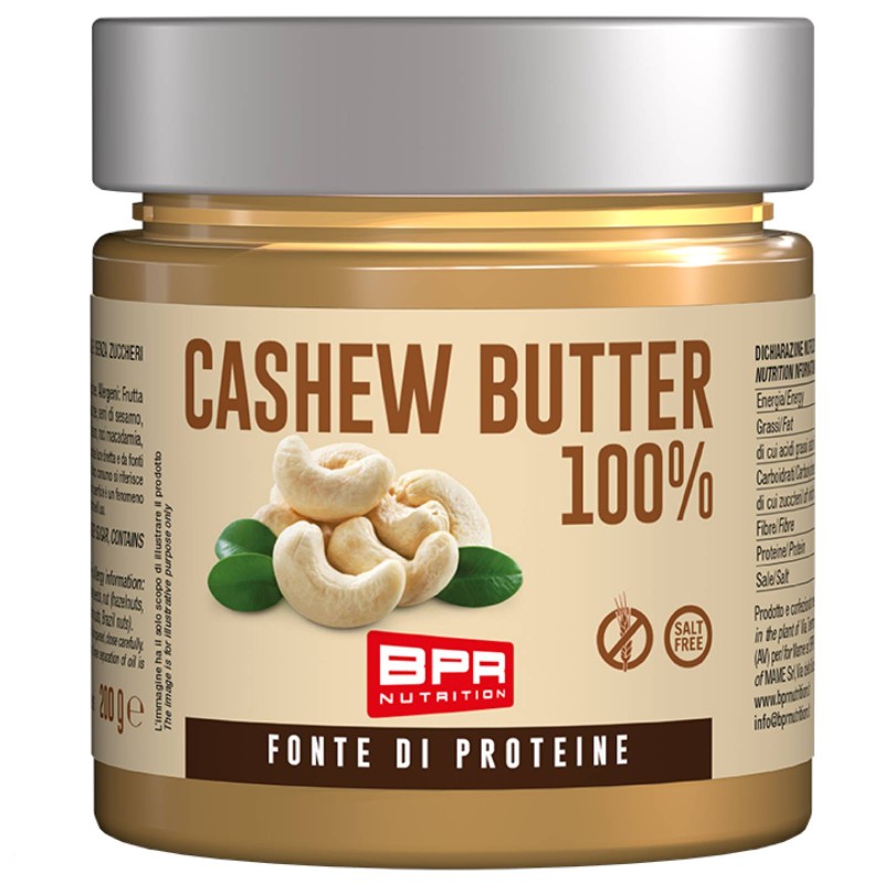 Bpr Nutrition Cashew Butter 100% Da 200 Grammi