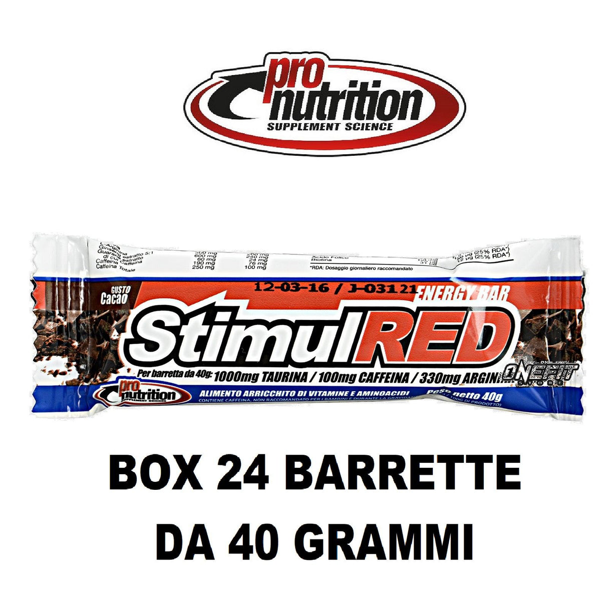 PRONUTRITION STIMUL RED 24 BARRETTE DA 40 GRAMMI
