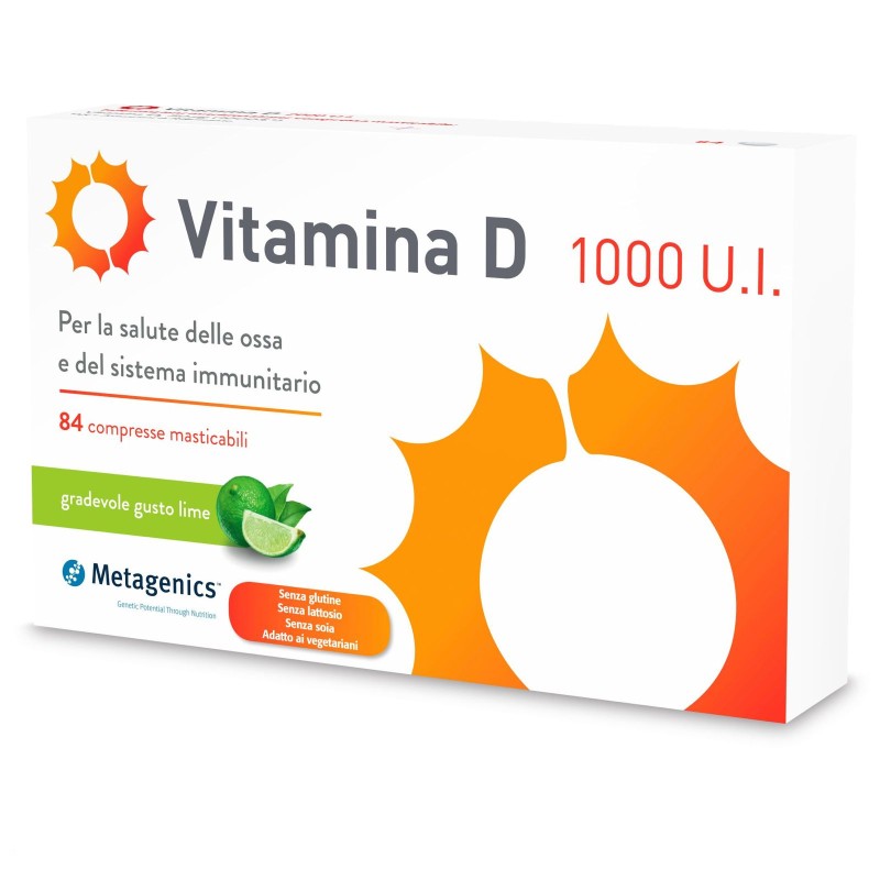 Metagenics Vitamina D 1000 UI 84 Compresse Masticabili