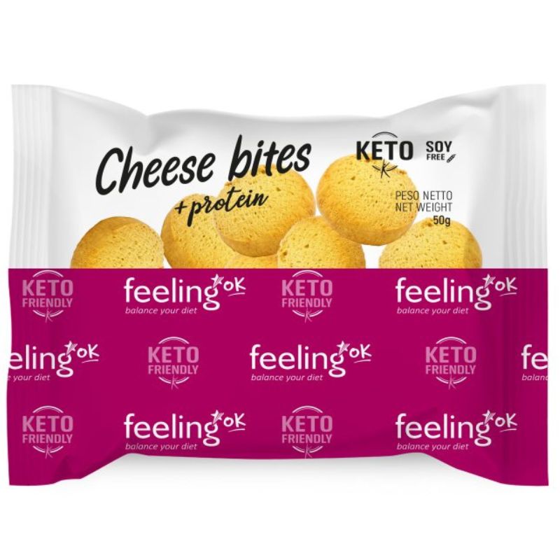 Feeling Ok +Protein Cheese Bites Keto 50 Grammi
