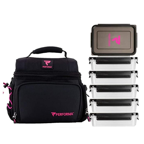 PERFORMA MEAL PREP BAG NERA E ROSA