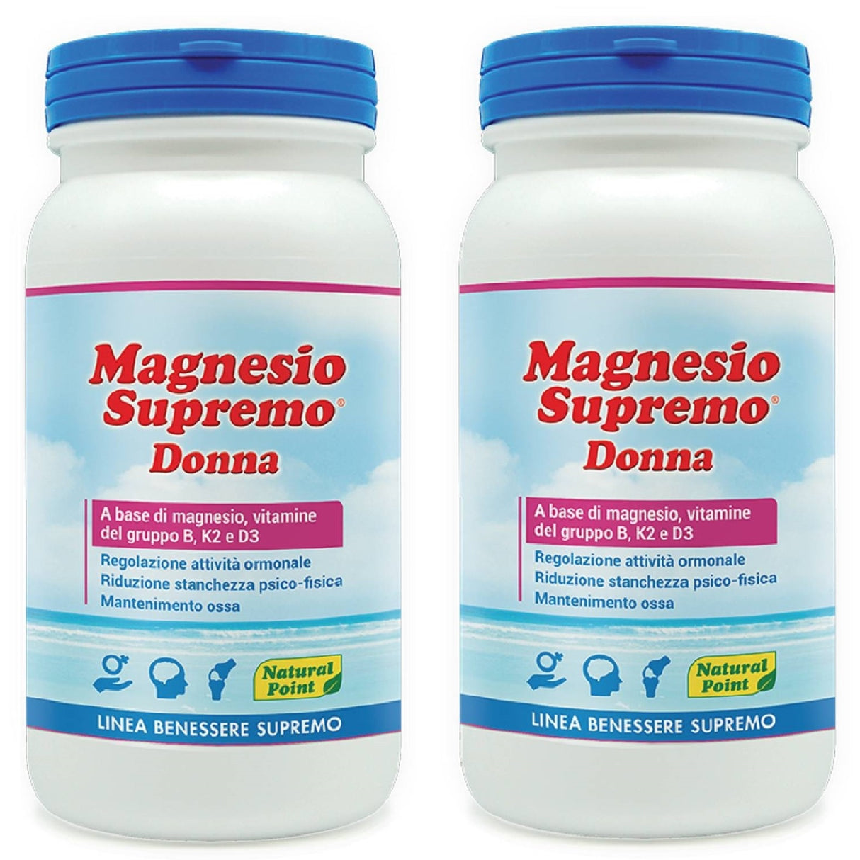 2 X NATURAL POINT MAGNESIO SUPREMO DONNA 150 GRAMMI