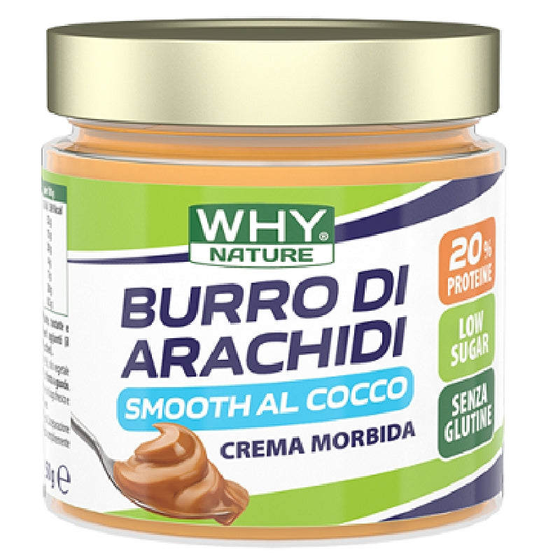 WHY NATURE BURRO DI ARACHIDI SMOOTH AL COCCO 350 GRAMMI