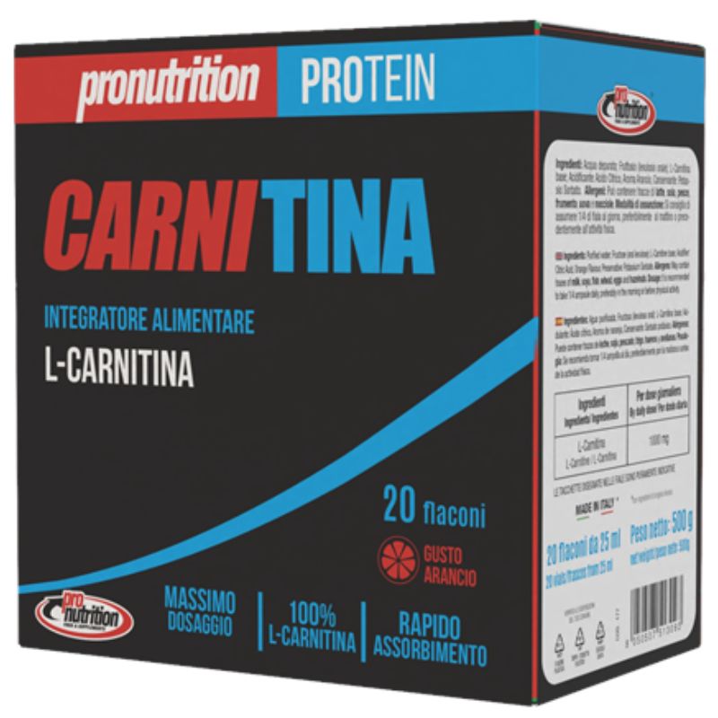Pronutrition Carnitina 4G 20 Fiale Da 25 Ml Gusto Arancia