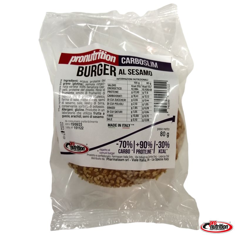PRONUTRITION BURGER AL SESAMO 80 GRAMMI