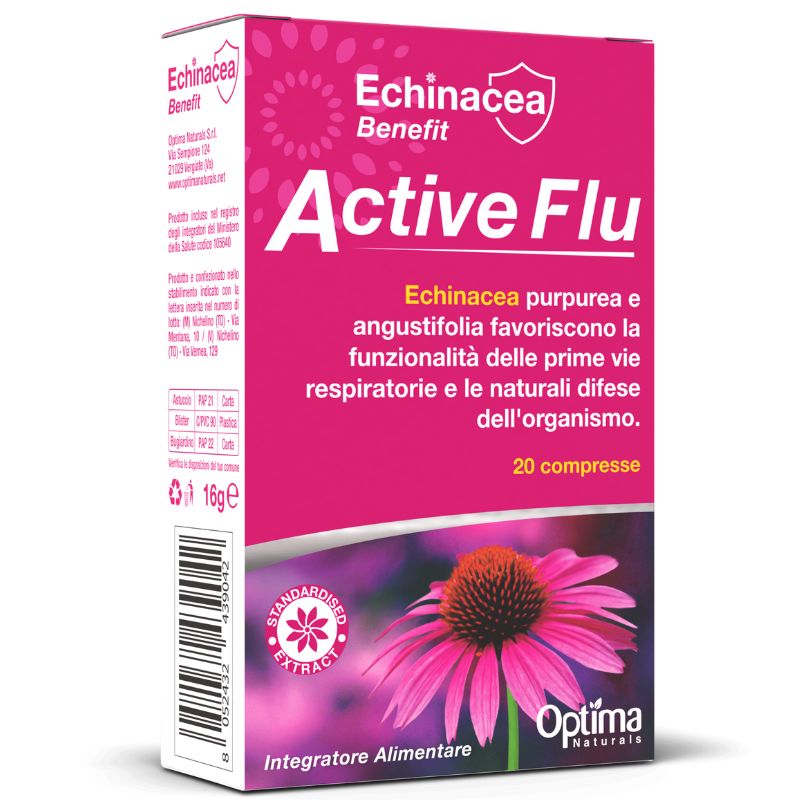 Optima Naturals Echinacea Benefit Active Flu 20 Compresse