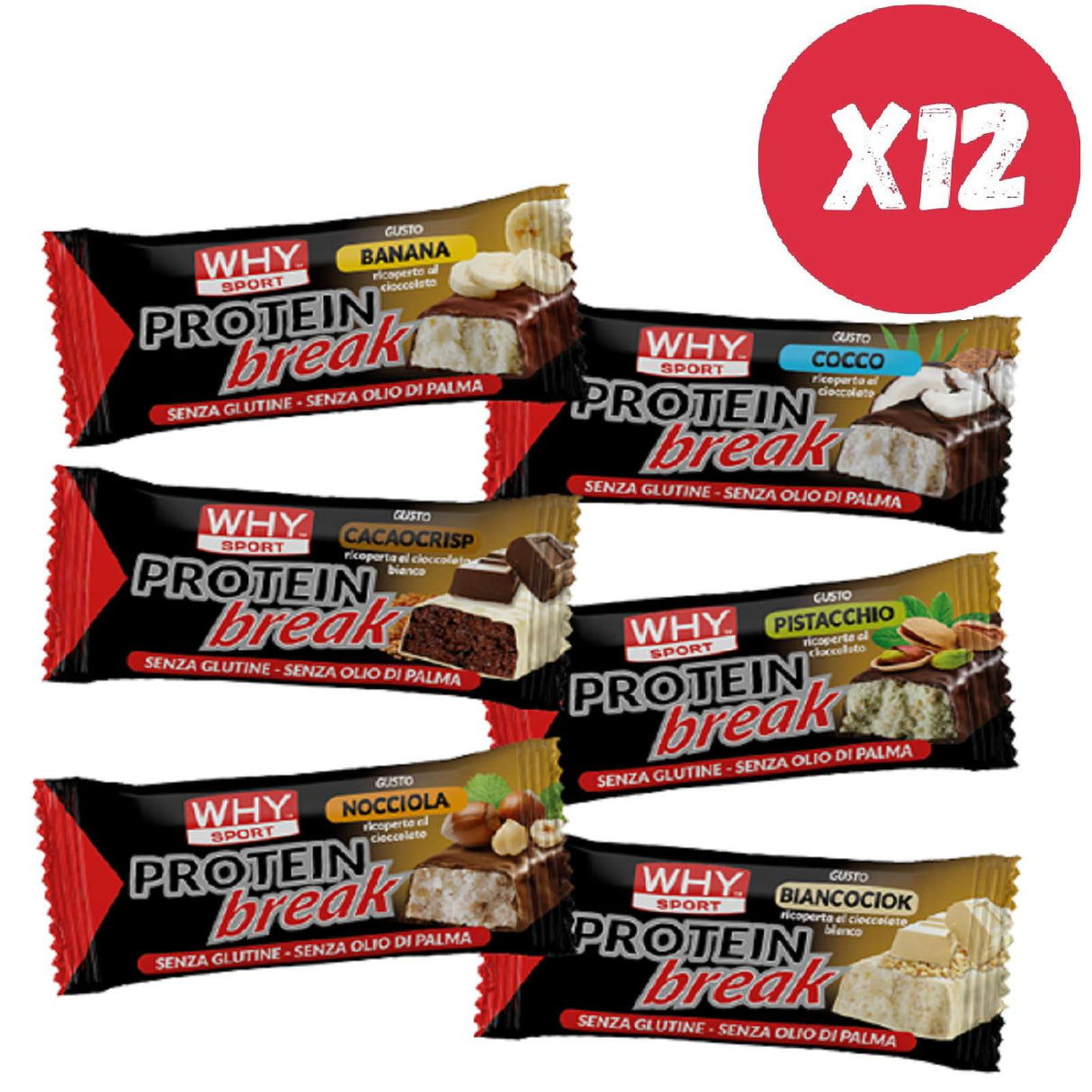 WHY SPORT PROTEIN BREAK 12 BARRETTE DA 30 GRAMMI