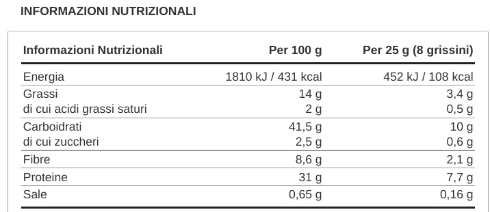 ENERZONA GRISSINI INTEGRALI 1 CONFEZIONE DA 100 GRAMMI