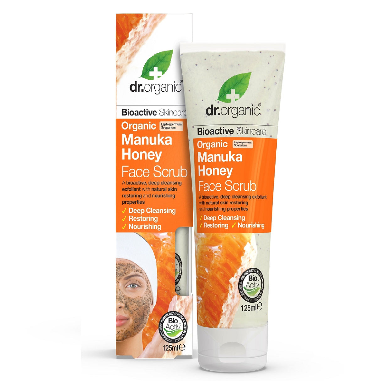 DR ORGANIC MANUKA HONEY FACE SCRUB 125ML