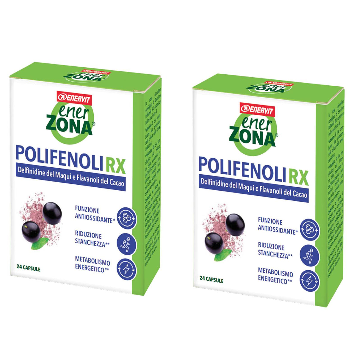 ENERZONA POLIFENOLI RX 2 CONFEZIONI DA 24 CAPSULE