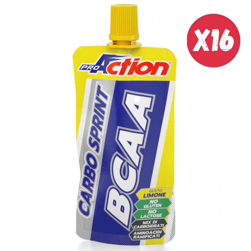 PROACTION CARBO SPRINT BCAA 16 PEZZI DA 50 ML GUSTO LIMONE