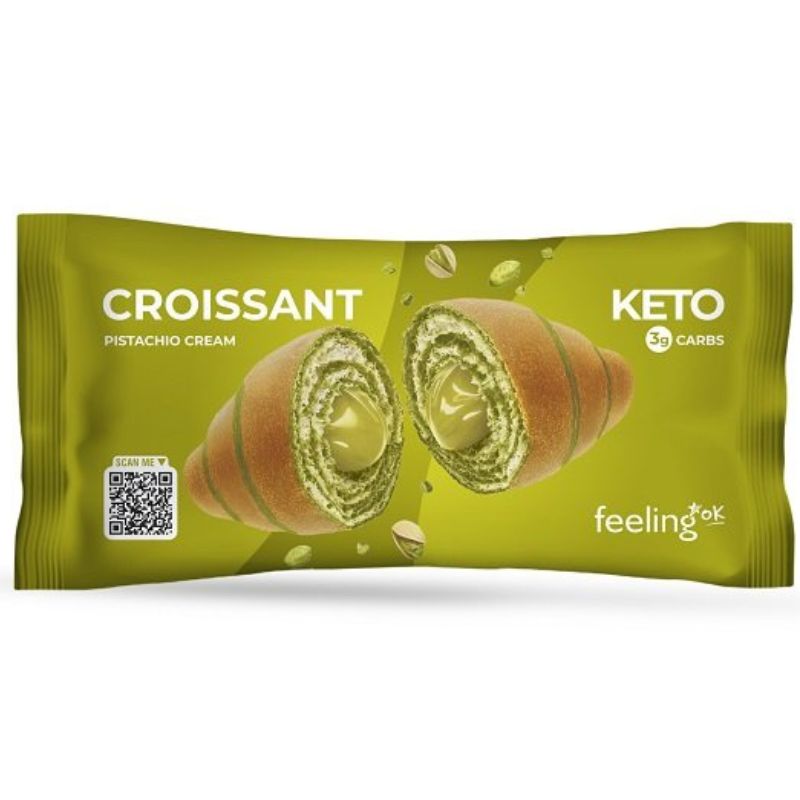 Feeling Ok Croissant Ripieno +Protein Di Crema Al Pistacchio 50 Grammi