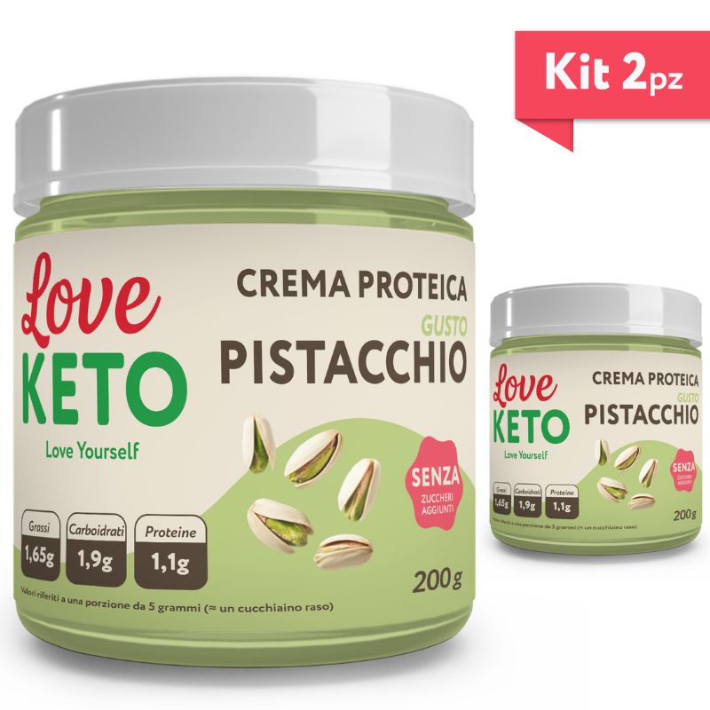 Love Keto Crema Proteica Gusto Pistacchio 200 Grammi