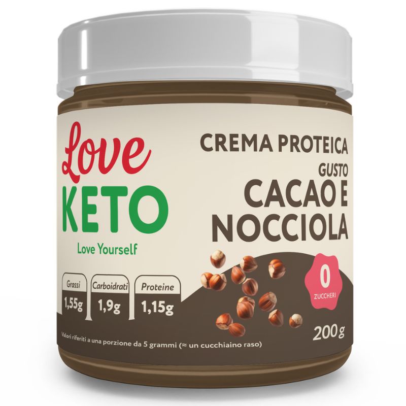 Love Keto Crema Proteica Gusto Cacao 200 Grammi