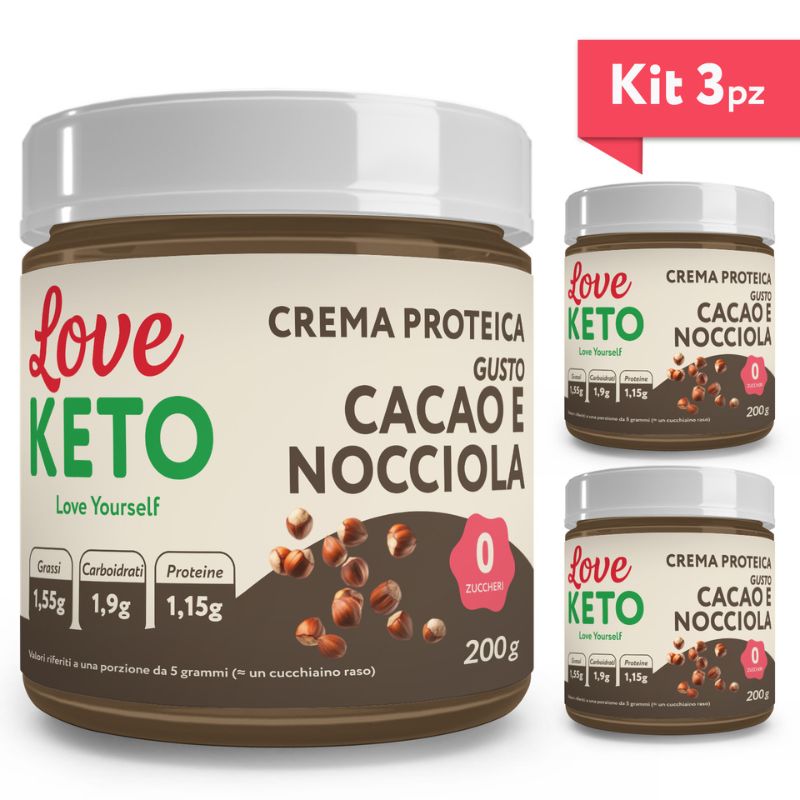 Love Keto Crema Proteica Gusto Cacao 200 Grammi