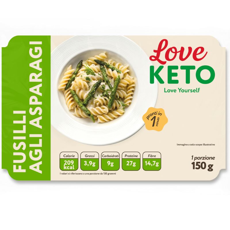 Love Keto Fusilli Proteici Agli Asparagi 150 Grammi