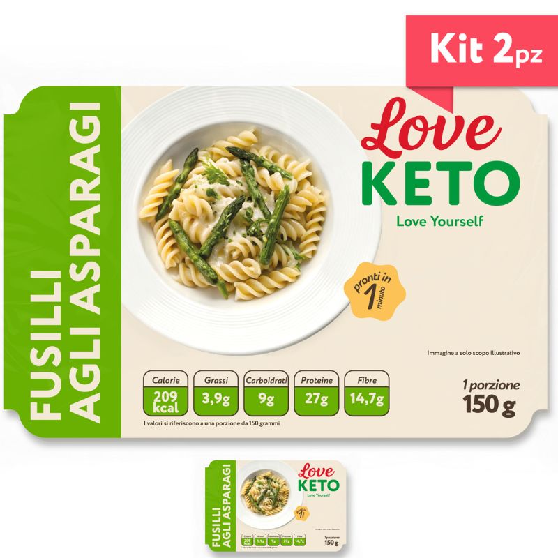 Love Keto Fusilli Proteici Agli Asparagi 150 Grammi