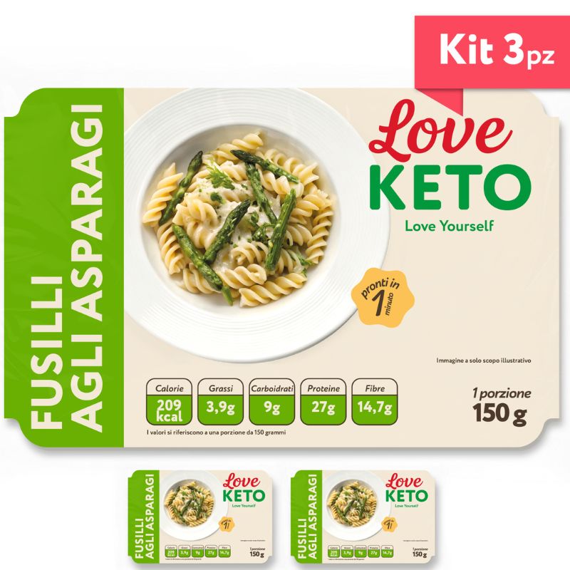 Love Keto Fusilli Proteici Agli Asparagi 150 Grammi
