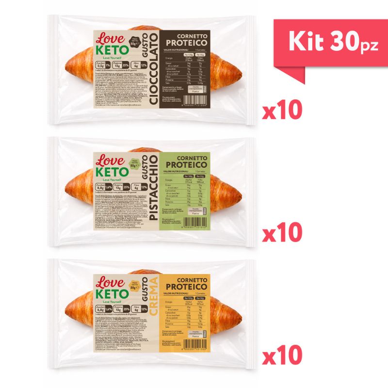 Love Keto Kit Dieta Chetogenica 30 Giorni Croissant Cornetti Farciti Low Carb
