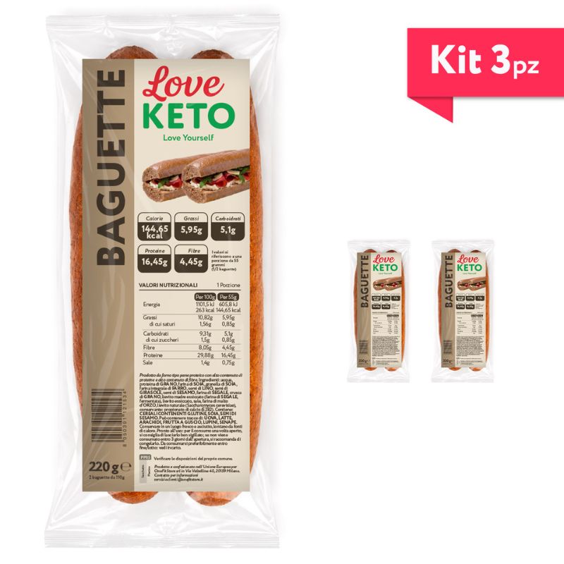 Love Keto Pane Baguette 2 Da 110 Grammi