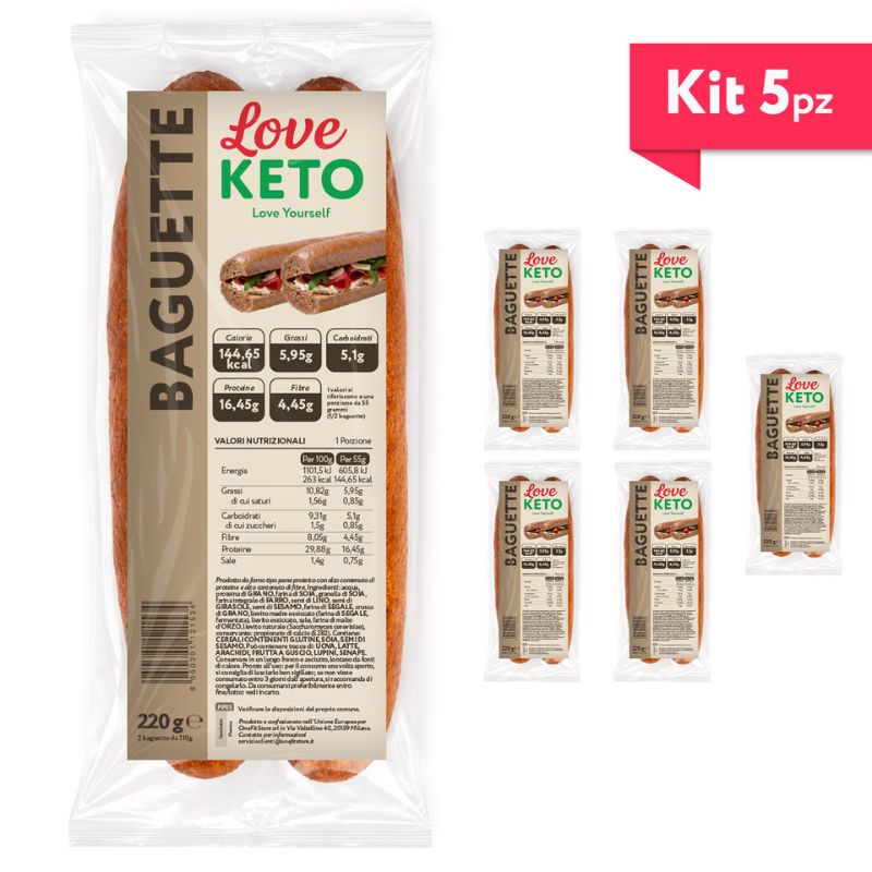 Love Keto Pane Baguette 2 Da 110 Grammi