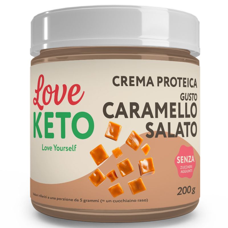 Love Keto Crema Proteica Gusto Caramello Salato 200 Grammi