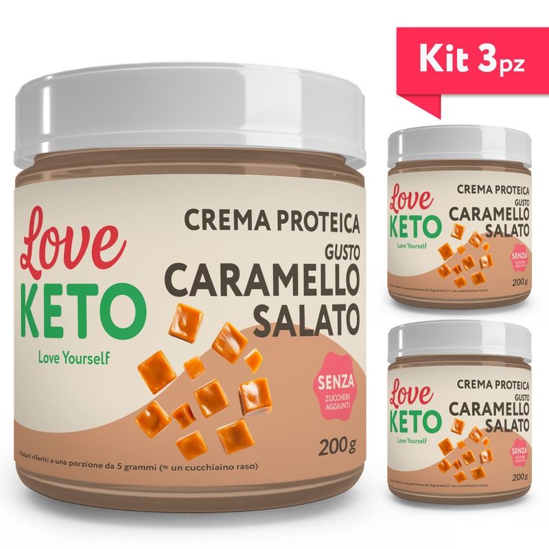 Love Keto Crema Proteica Gusto Caramello Salato 200 Grammi