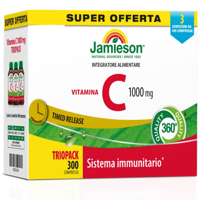 JAMIESON TRIOPACK VITAMINA C TIMED RELEASE 300 COMPRESSE