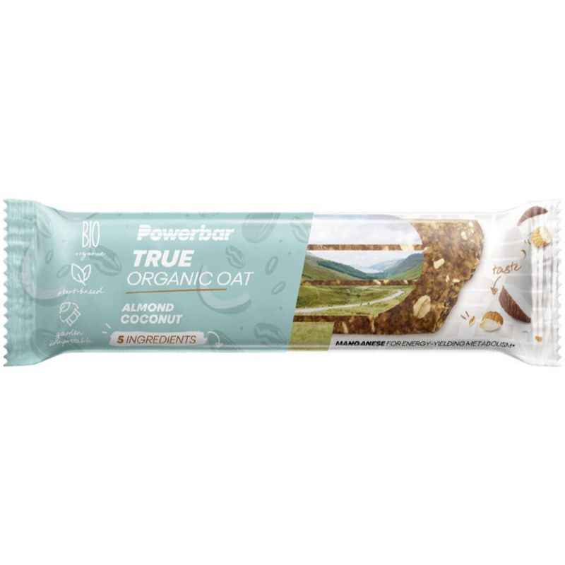 POWERBAR TRUE ORGANIC OAT BARRETTA 40 GRAMMI MANDORLA COCCO