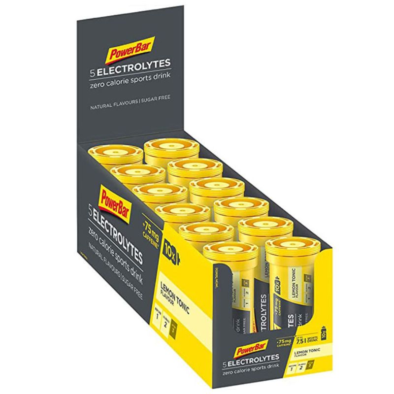 PowerBar 5 Electrolytes Gusto lemon tonic + Caffeina 75mg 12x10