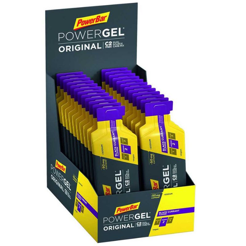 PowerBar PowerGel Original + Caffeina gusto Ribes Nero da 24x41 grammi