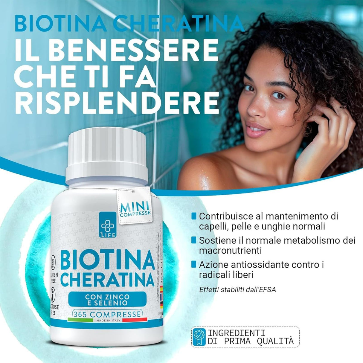 +Life Biotina Cheratina 365 Compresse