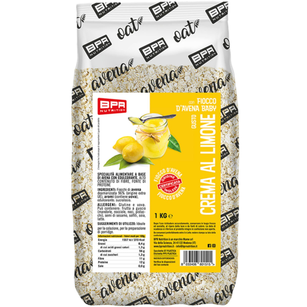 BPR NUTRITION FIOCCO D'AVENA BABY AROMATIZZATO 1 KG