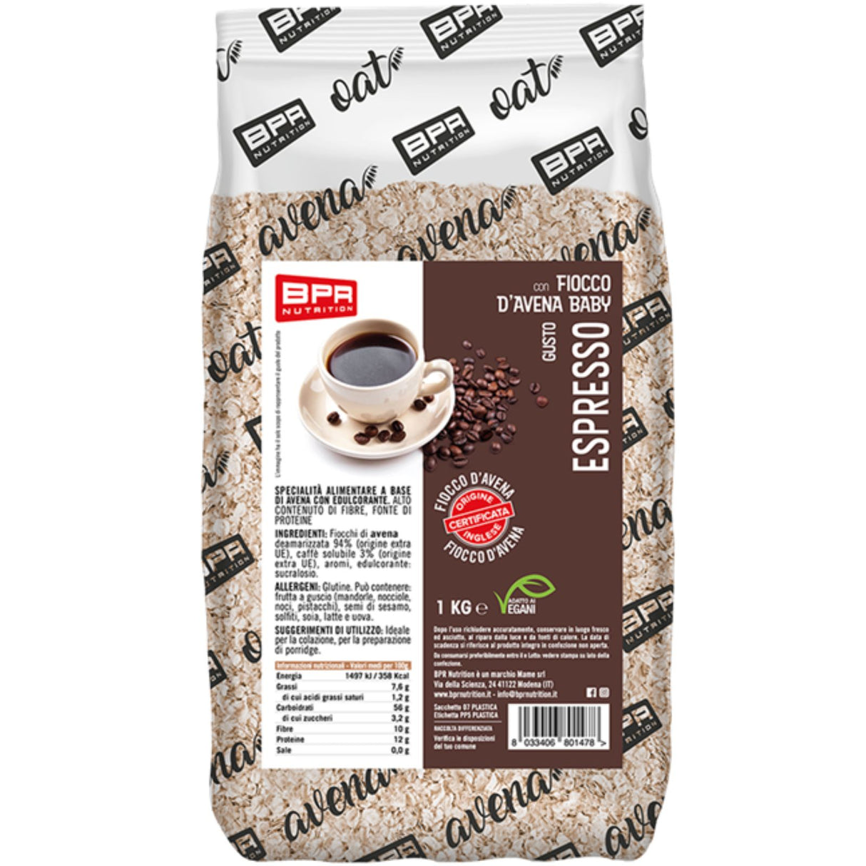BPR NUTRITION FIOCCO D'AVENA BABY AROMATIZZATO 1 KG